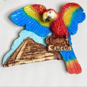 Mexico Cancun Fridge Magnet Souvenir Parrot